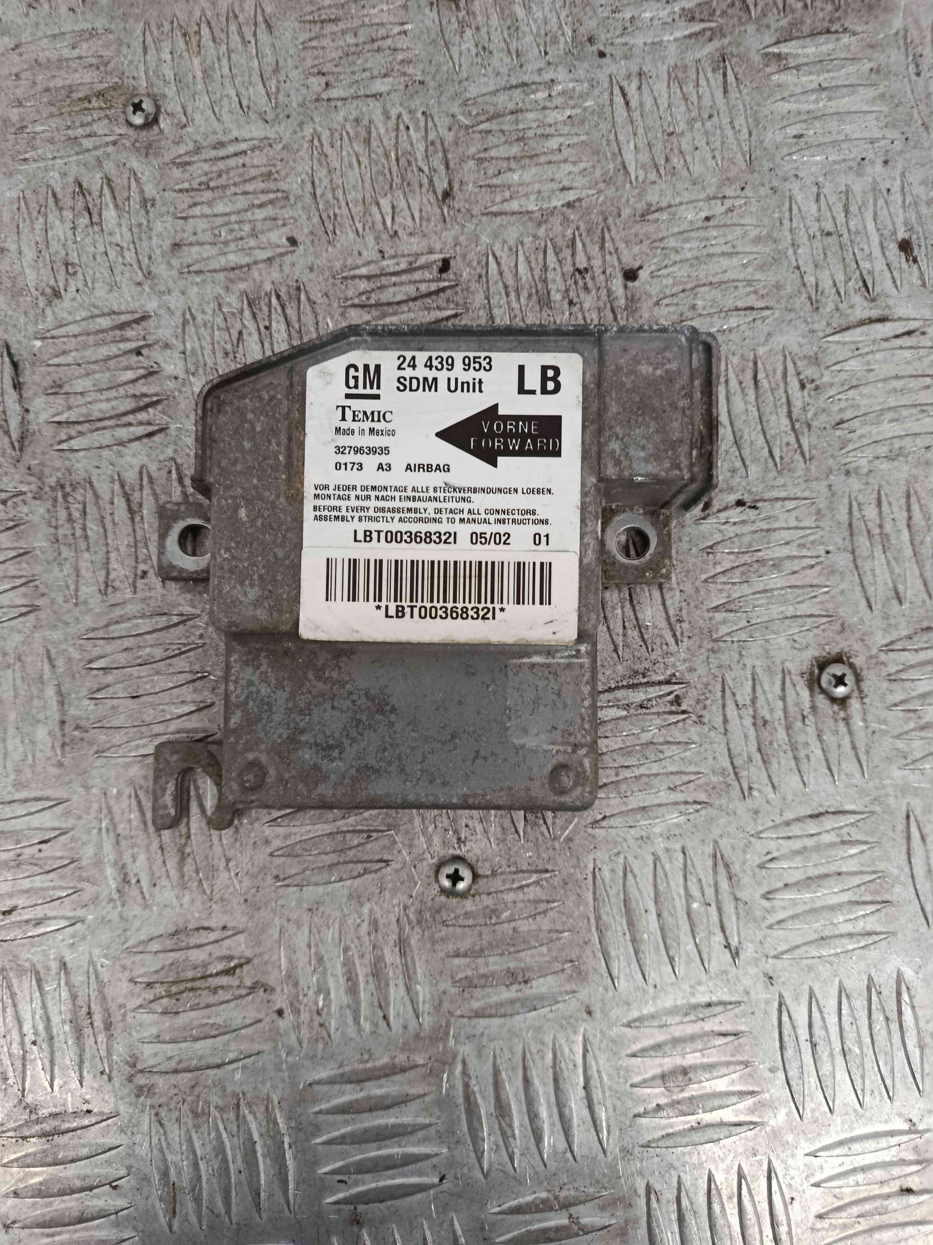 Centralita airbag